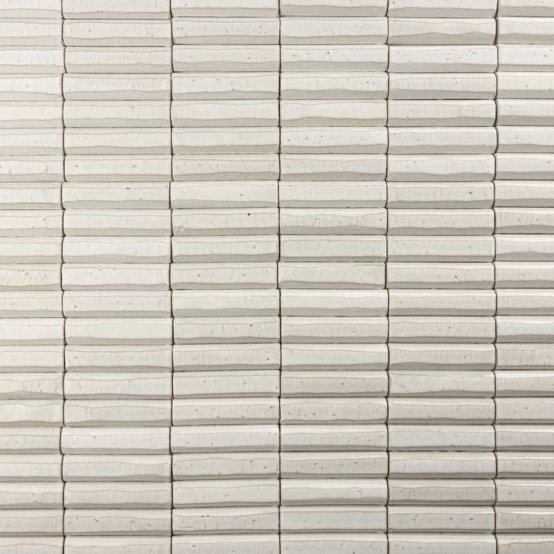 Flat Fluted White Tiles - HAKGGE-WS