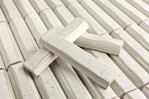Flat Fluted White Tiles - HAKGGE-WS
