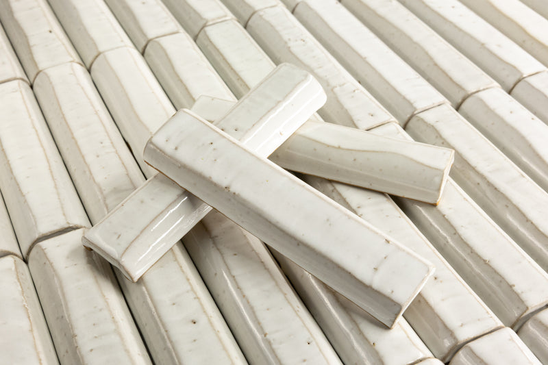 Flat Fluted White Tiles - HAKGGE-WS