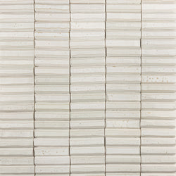 Flat Fluted White Tiles - HAKGGE