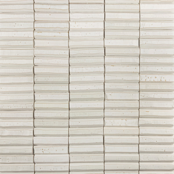 Flat Fluted White Tiles - HAKGGE