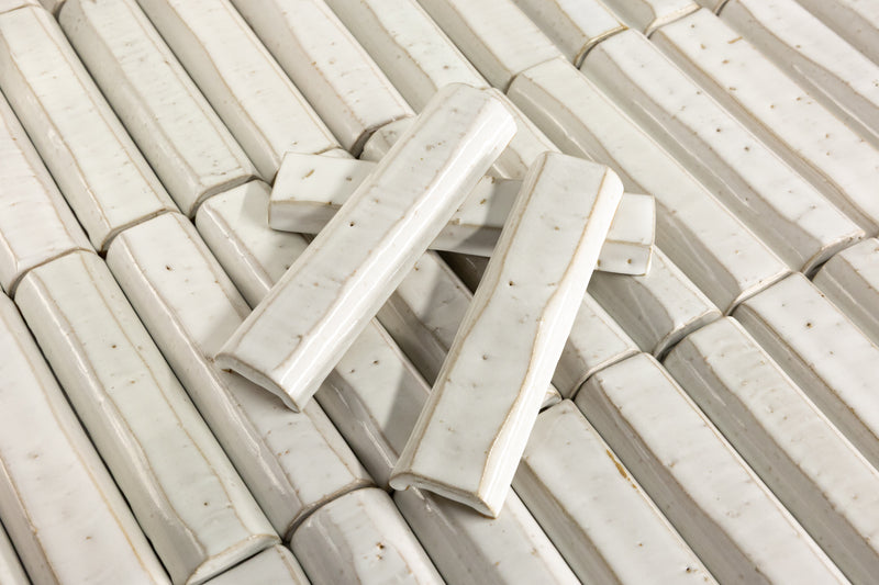 Flat Fluted White Tiles - HAKGGE