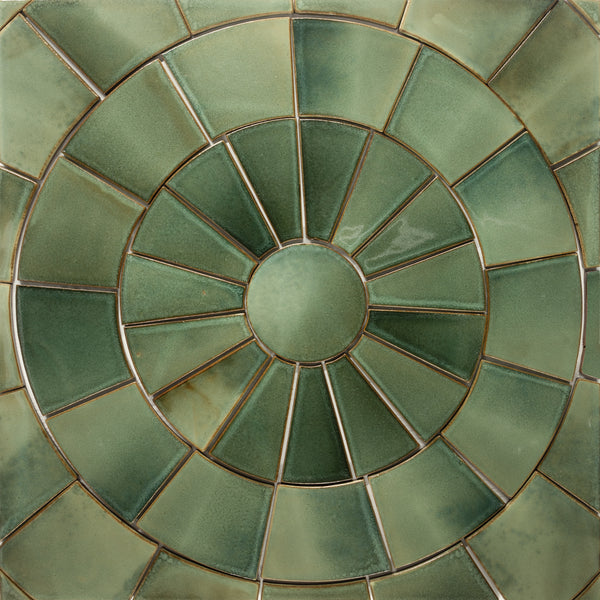 Green Circle Pattern Square Set Tiles - HCCBBH-EX