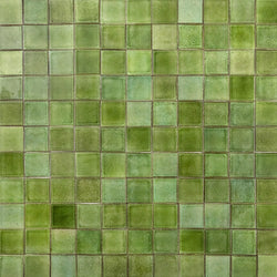 Green Handmade Tiles with Edge Termination Options HCGIBL_EX