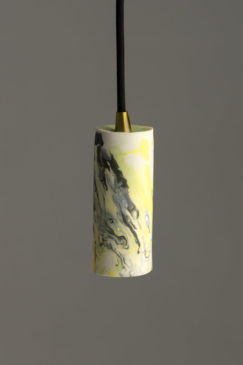Grey & Yellow Porcelain Pendant Light - HCIEDF