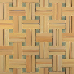 Peach & Green Blend Handmade Tiles - COMP-HHLCFE-WS