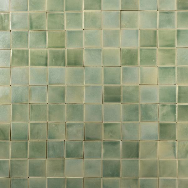 Muted Green Square Tile - HHPYWU-EX