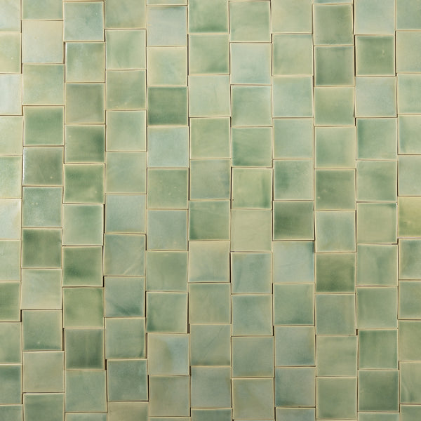 Muted Green Square Tile - HHPYWU-WS