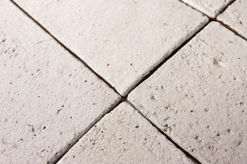 Rectangular Textured Ceramic Tiles - Craft an Atmosphere with Dry White Matt Finish - HVL5M9
