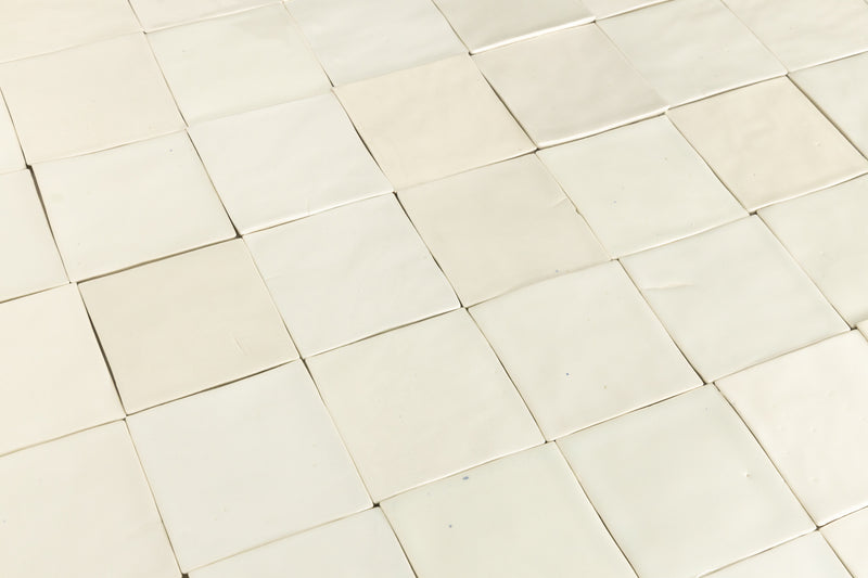 Off-White Handmade Square Tiles - IBLLDK-WS-6C