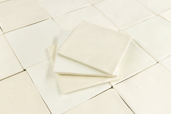 Off-White Handmade Square Tiles - IBLLDK-WS-6C