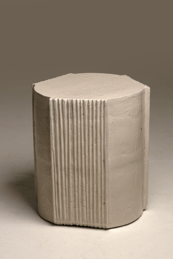 Textured Ceramic Side Table - ICALEL