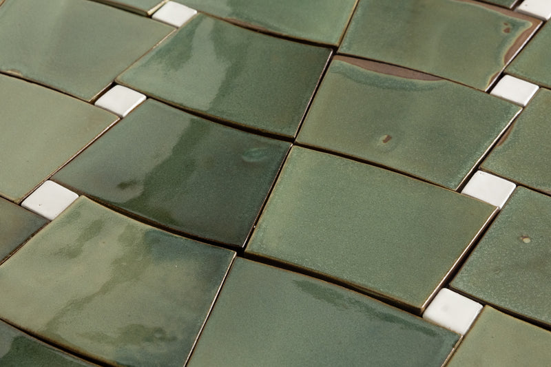 Green Radius Tiles - ICQB7F-WS