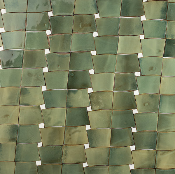 Green Radius Tiles - ICQB7F-WS