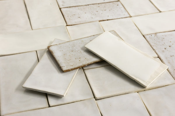 White Handmade Rectangular Tiles - IJ88EQ-WS
