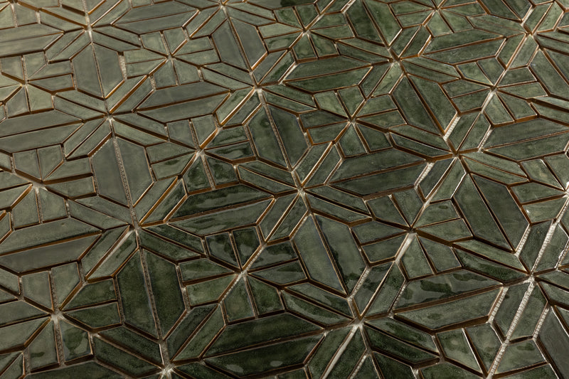 Dark Green Tiles Mosaic Pattern - IPQGI4-WS