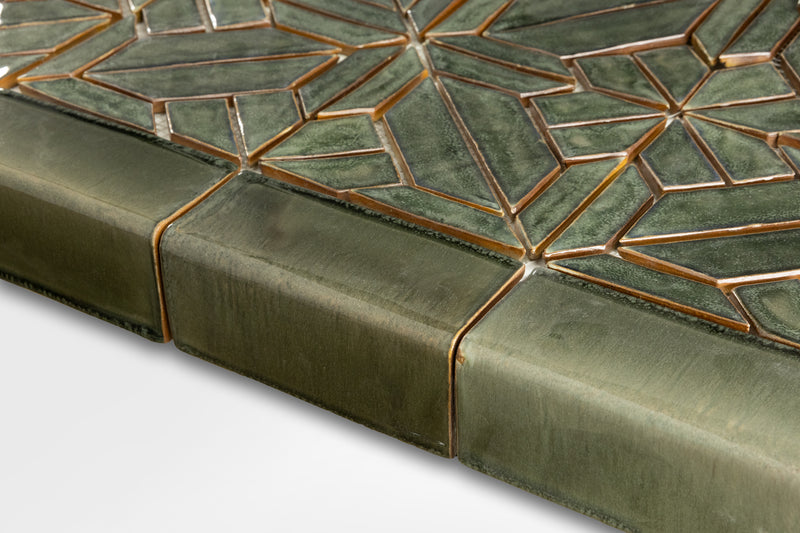 Dark Green Tiles Mosaic Pattern - IPQGI4-WS