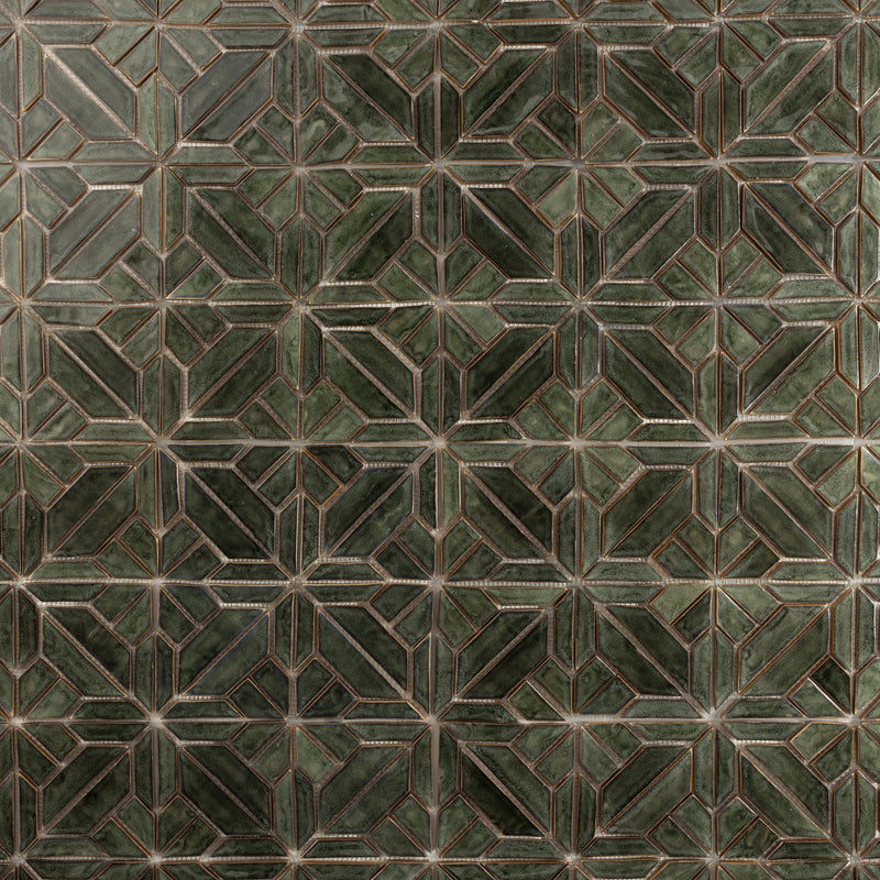 Dark Green Tiles Mosaic Pattern - IPQGI4-WS
