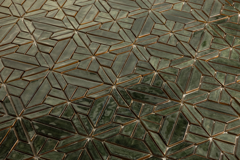 Dark Green Tiles Mosaic Pattern - IPQGI4-WS