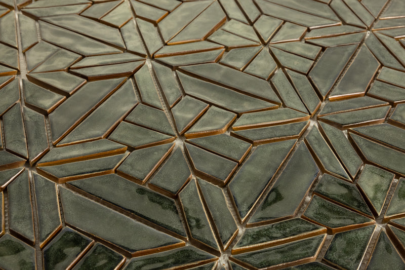 Dark Green Tiles Mosaic Pattern - IPQGI4-WS