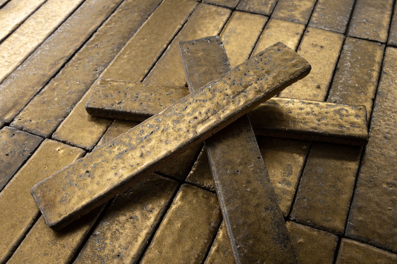 Rectangular Metallic bronze Tiles - J3WNUB