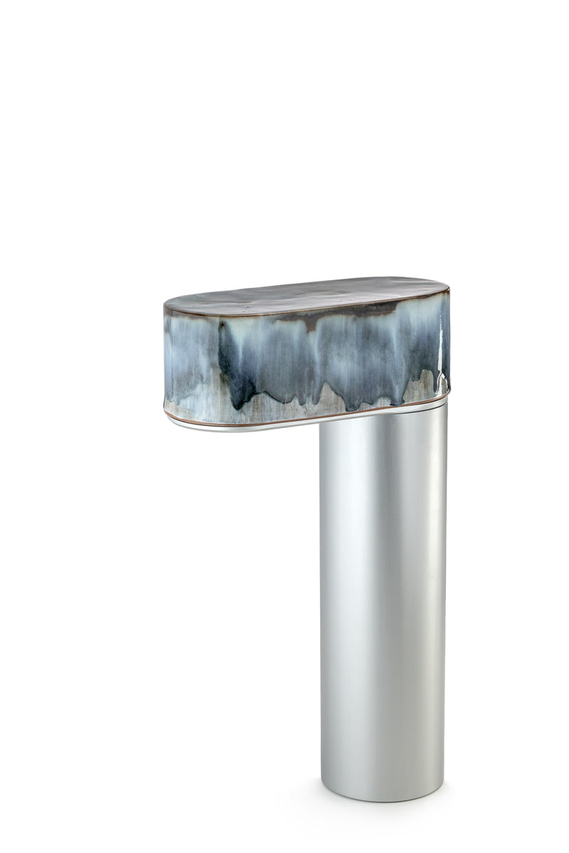 Blue Hand-Made Ceramic Outdoor Lantern - J6HW8R