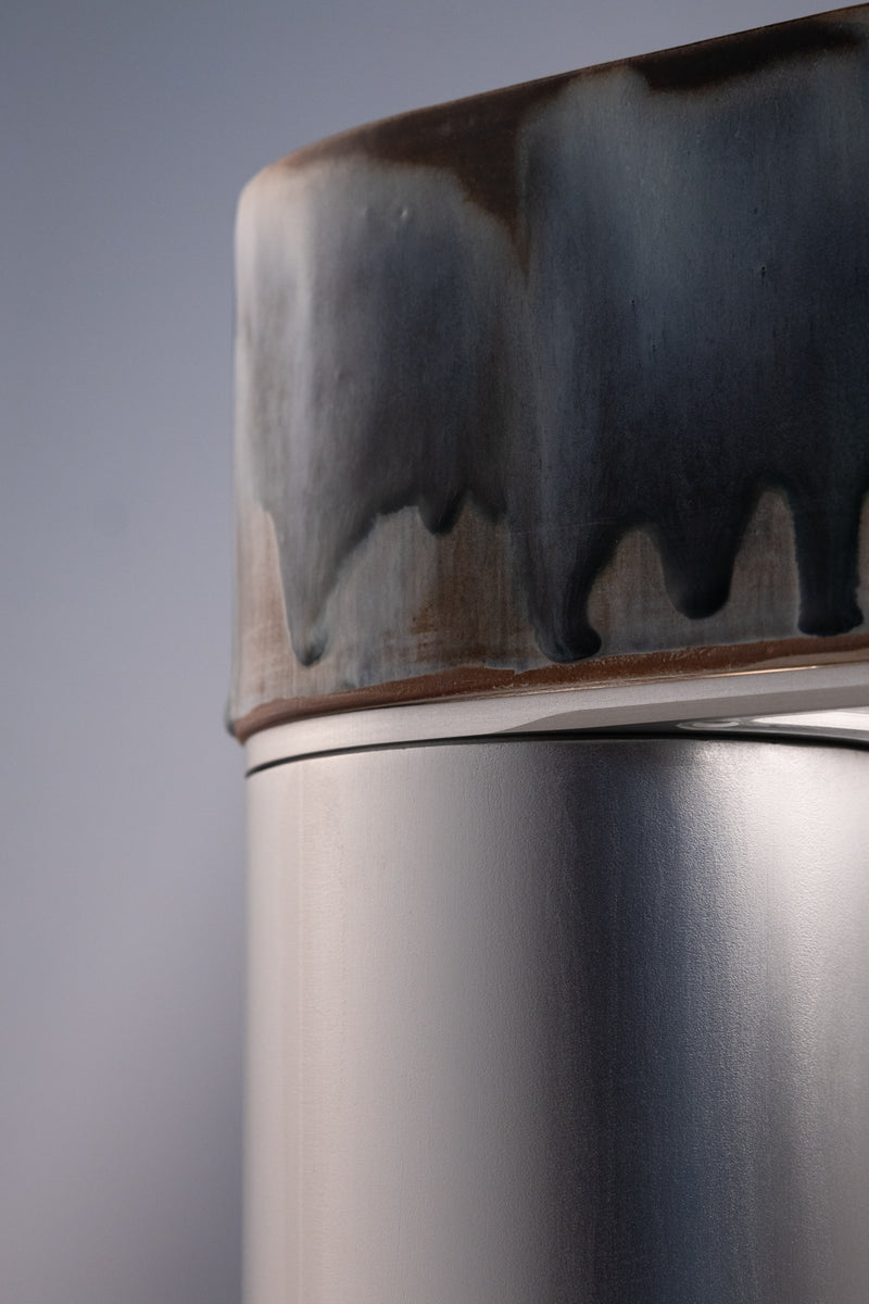 Blue Hand-Made Ceramic Outdoor Lantern - J6HW8R