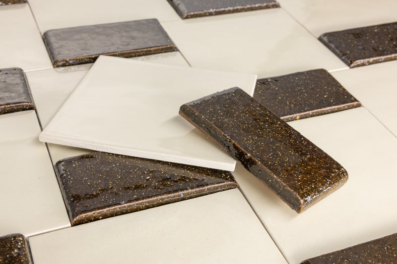 White & Brown Blended Tiles - JACHGJ-WS