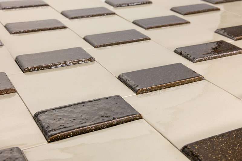 White & Brown Blended Tiles - JACHGJ-WS