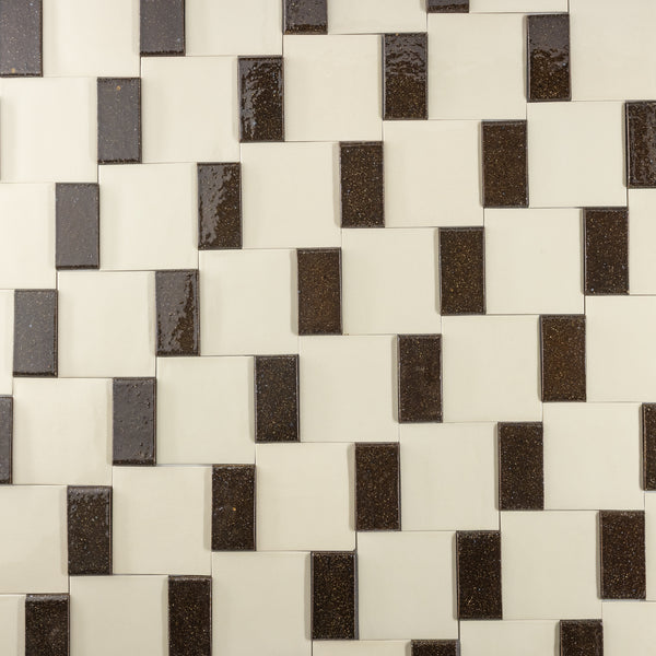 White & Brown Blended Tiles - JACHGJ-WS