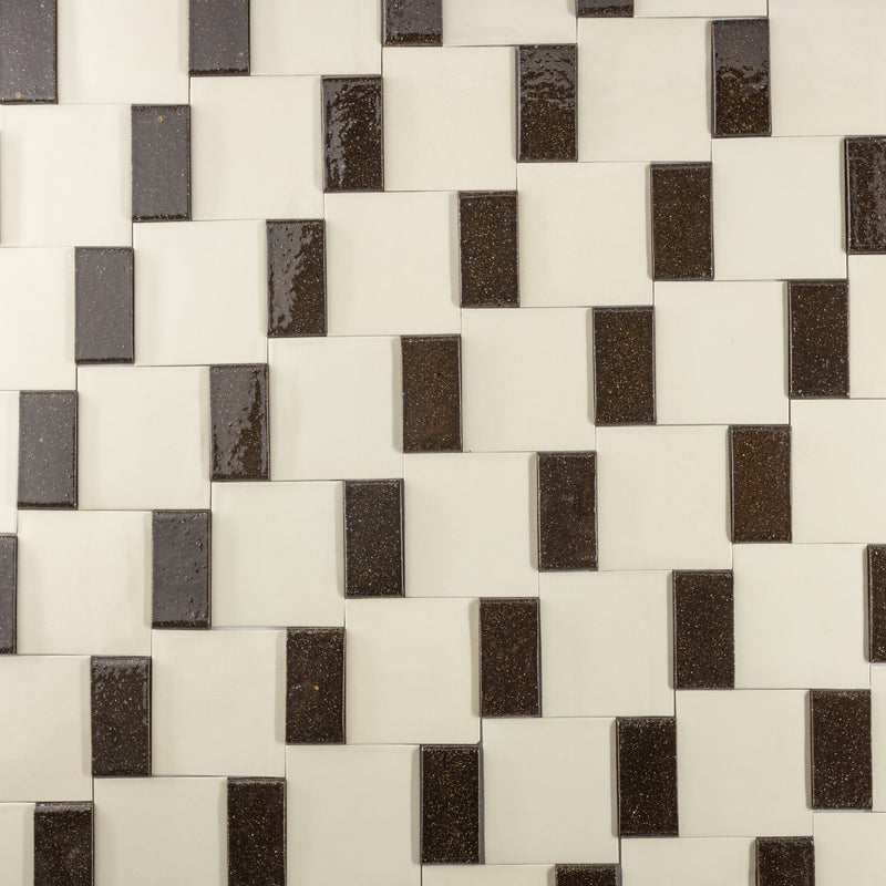 White & Brown Blended Tiles - JACHGJ-WS