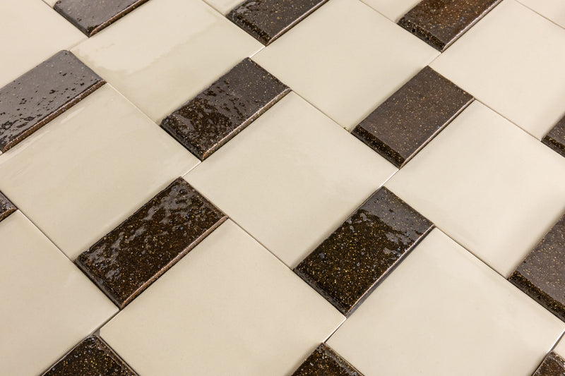 White & Brown Blended Tiles - JACHGJ-WS