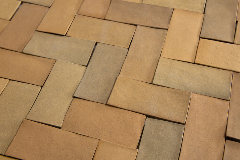 Golden Brown Rectangular Terracotta Tiles - JFKKKA-EX