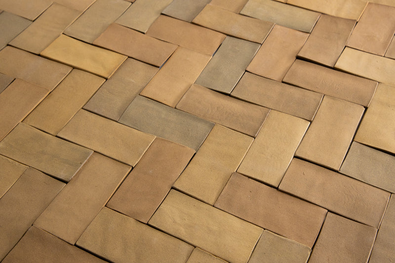 Golden Brown Rectangular Terracotta Tiles - JFKKKA-EX