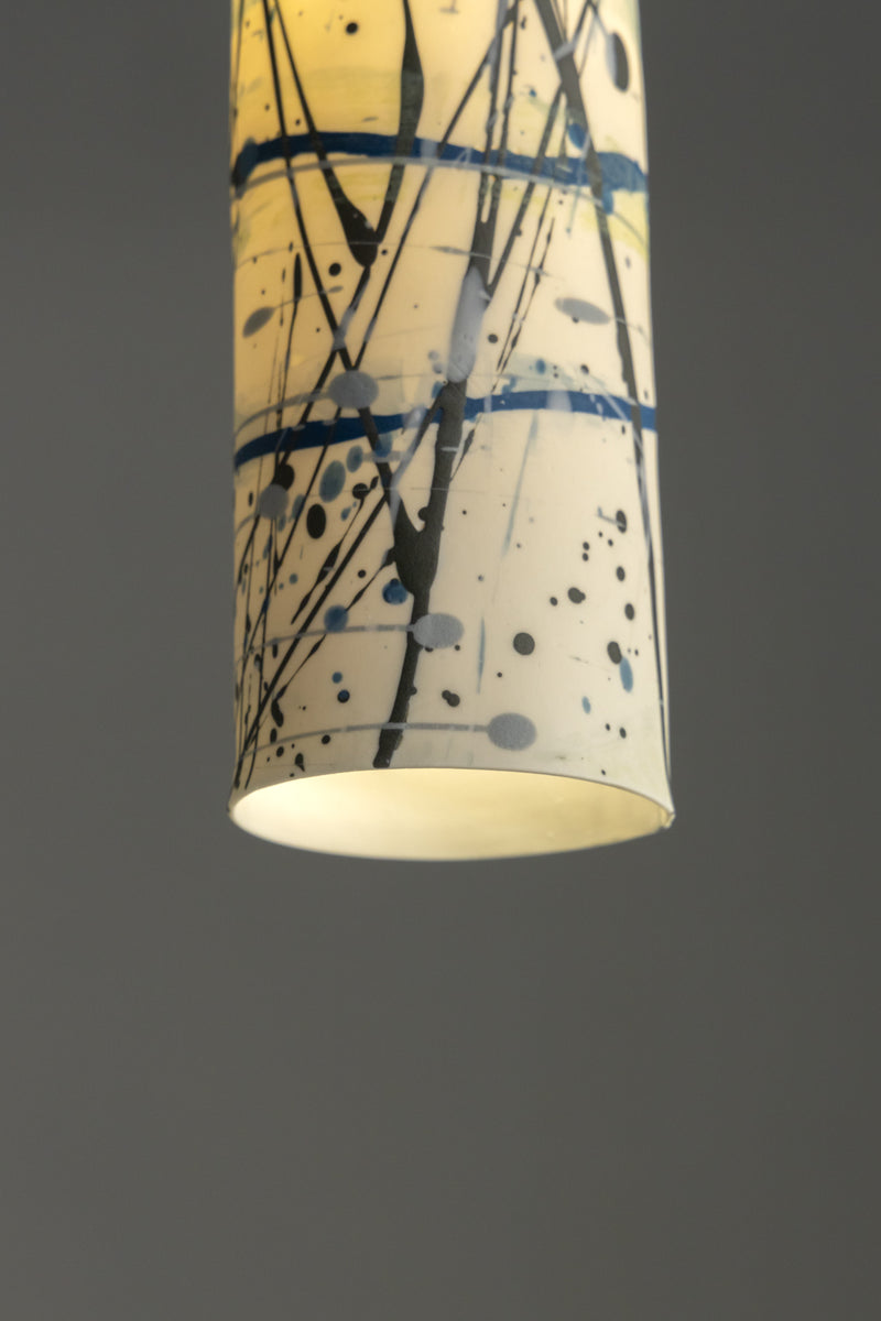 Blue Porcelain Pendant Light - JGAGCD