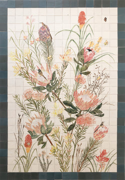 5.63m² Hand-Painted Floral Fynbos Mural JKEPES