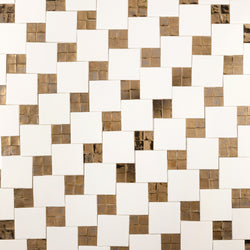 Luxurious bronze  and white square tiles - JSYSEJ_13C