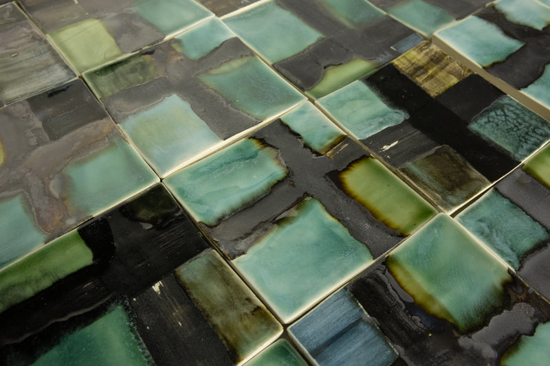 Green & Teal Square Tiles - KCMFJL-WS