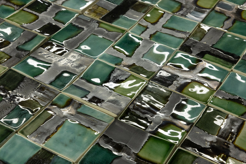 Green & Teal Square Tiles - KCMFJL-WS