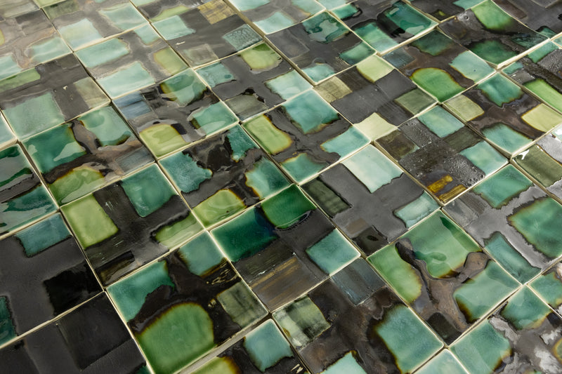 Green & Teal Square Tiles - KCMFJL-WS