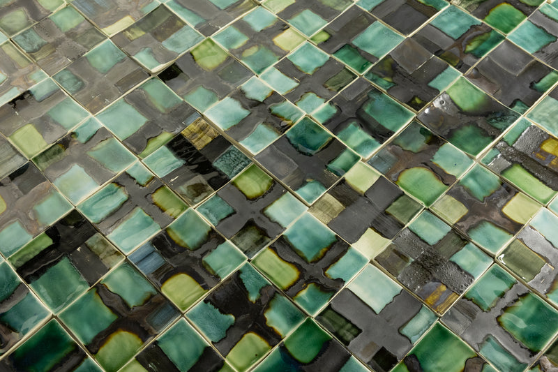 Green & Teal Square Tiles - KCMFJL-WS