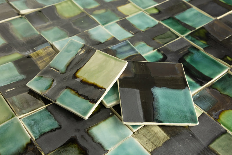 Green & Teal Square Tiles - KCMFJL-WS