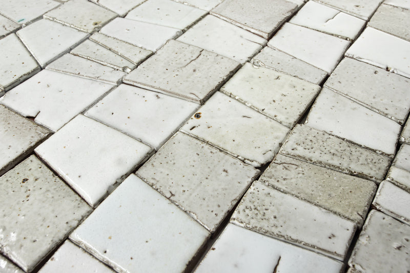 Chunky Trapezoid Tile Matt White KEHA07-WS