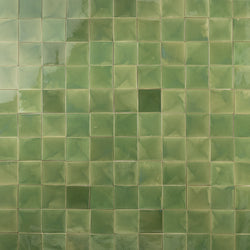 Glossy Green Square Tile - KHAJKM-WS