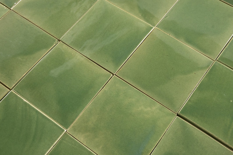 Glossy Green Square Tile - KHAJKM-WS