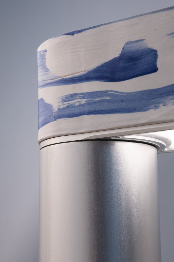 Blue & White Hand-Painted Ceramic Outdoor Lantern - KLBP7W