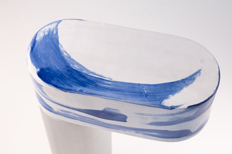 Blue & White Hand-Painted Ceramic Outdoor Lantern - KLBP7W