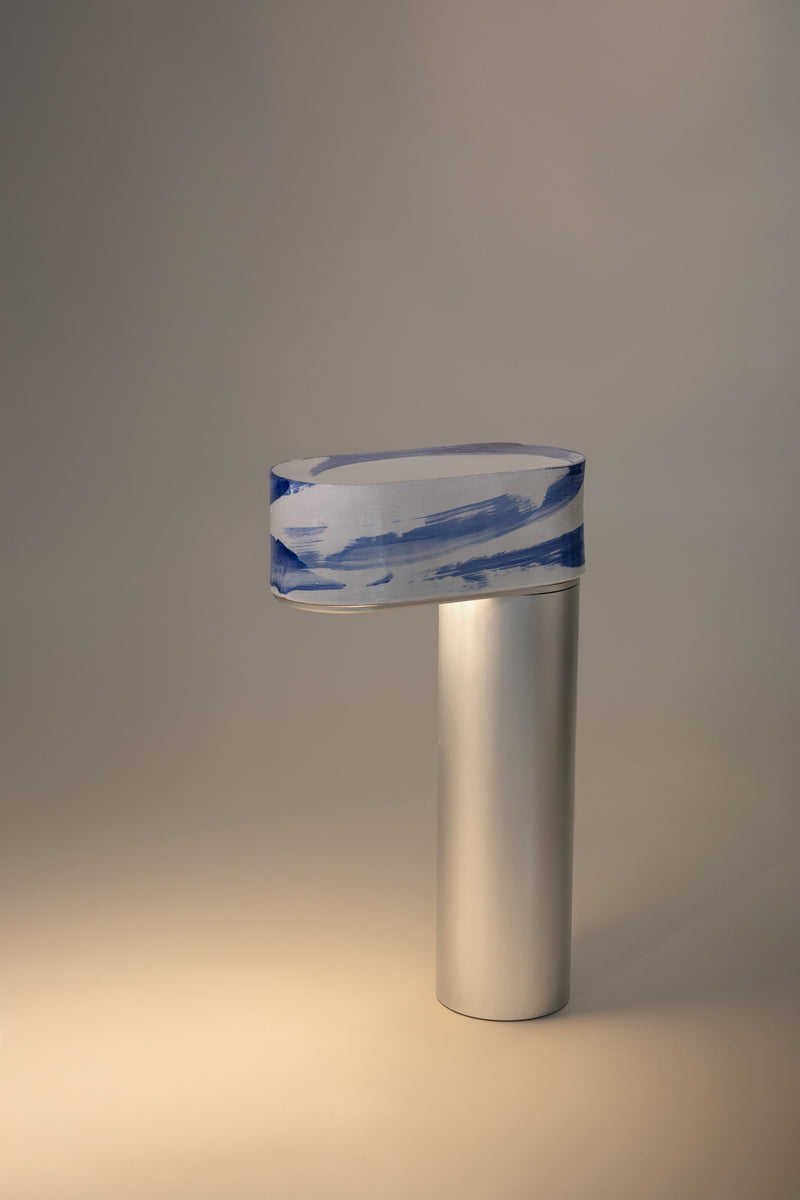 Blue & White Hand-Painted Ceramic Outdoor Lantern - KLBP7W