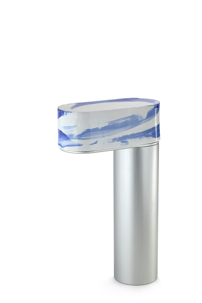 Blue & White Hand-Painted Ceramic Outdoor Lantern - KLBP7W