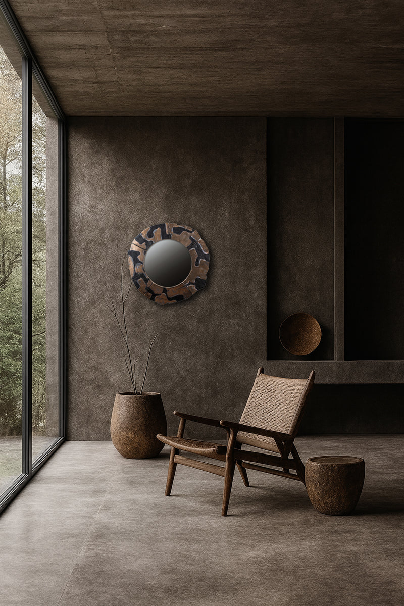 Bronze & Black Ceramic Mirror Ø620mm - LAFGJG